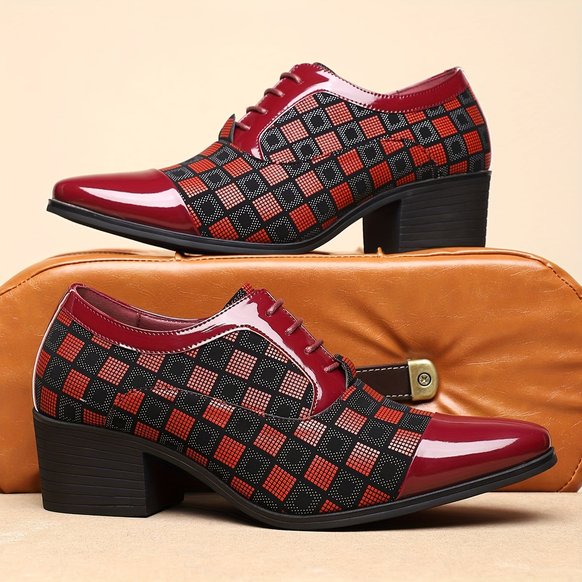 Women's pointed toe slip-on dress shoes by Showlu Fashion Store in solid PU leather, casual style, with sleek and stylish design.