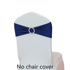 Showlu Fashion Store E / 10 pcs 10pcs/lot Burgundy PPC Chair Sashes Weddin Decoration With Elastic Chair Ribbon Bows Spandex Royal Blue For Party Hotel