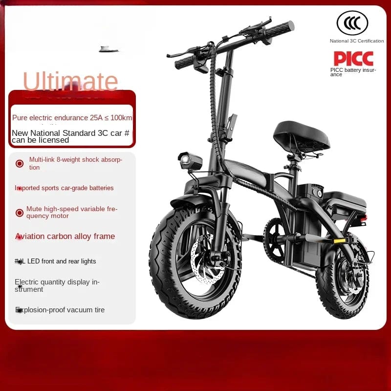 SHOWLU FASHION STORE E / 48V-0Ah Folding driver-assisted bicycle ultra-light portable lithium battery new national standard battery car scooter