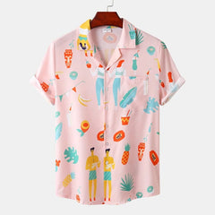  Showlu Fashion Store E01-JDCS57738 / XS Vibrant Summer Rainbow Hawaiian Shirt