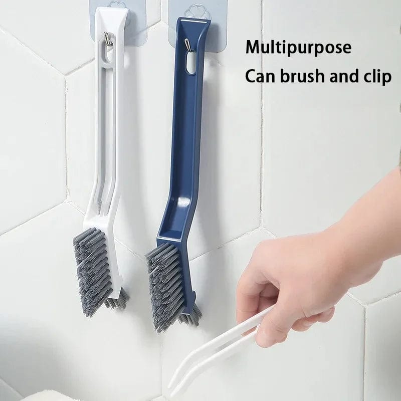 SHOWLU FASHION STORE Effective Cleaning Brush for Corners and Gaps - 2-in-1 Multipurpose Bathroom and Floor Tiles Cleaning Brush