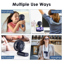  Showlu Fashion Store Electric Fan Portable Air Conditioner Mini Cooler Rechargeable Neck Fans for Home Free Shipping Hand Usb Conditioning Blades