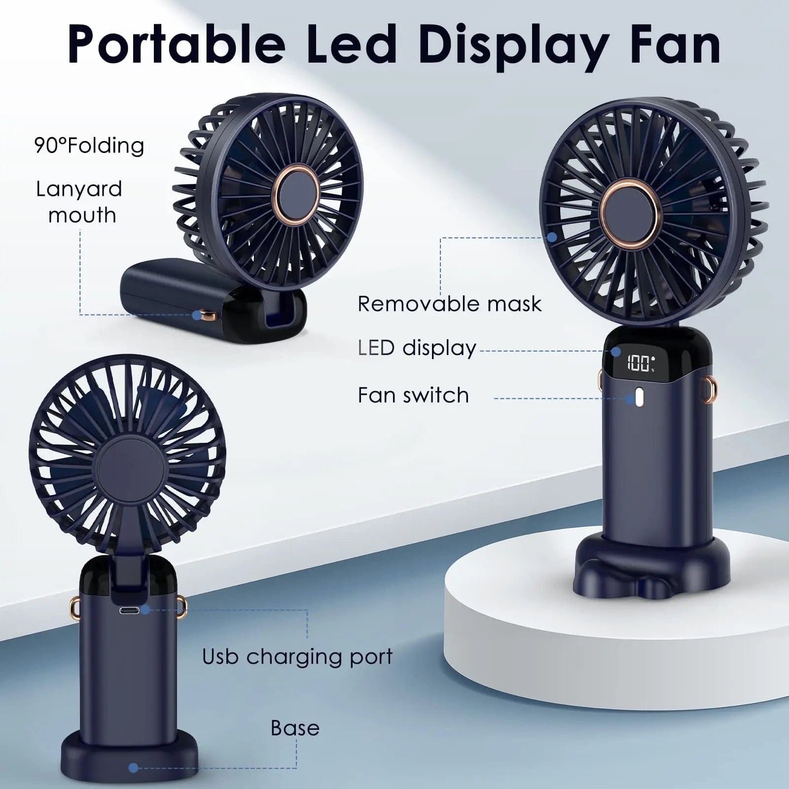  Showlu Fashion Store Electric Fan Portable Air Conditioner Mini Cooler Rechargeable Neck Fans for Home Free Shipping Hand Usb Conditioning Blades