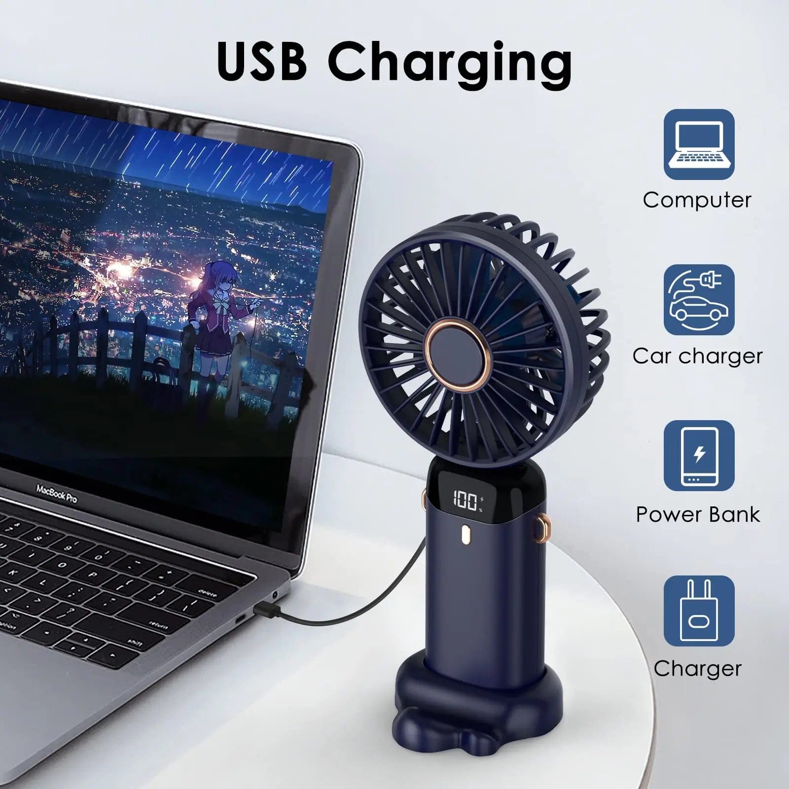  Showlu Fashion Store Electric Fan Portable Air Conditioner Mini Cooler Rechargeable Neck Fans for Home Free Shipping Hand Usb Conditioning Blades