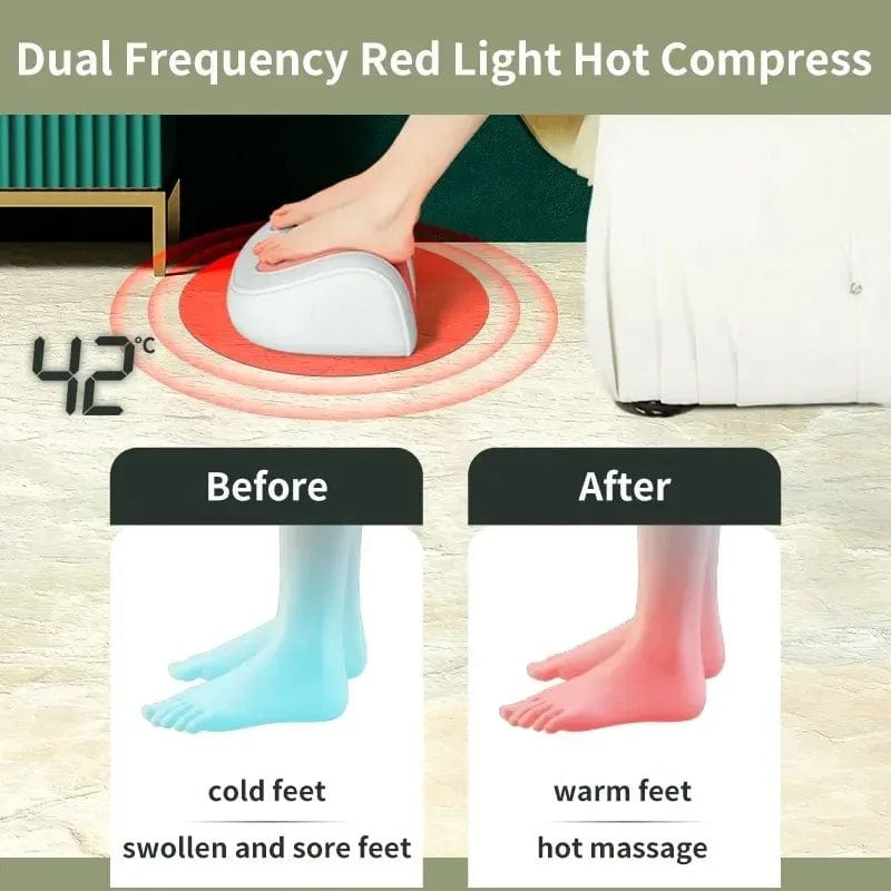 SHOWLU FASHION STORE Electric Foot Massager Mini Feet Machine Deep Muscles Heating Therapy Relief Fatigue Calf Shiatsu Kneading Roller Vibrator Tools