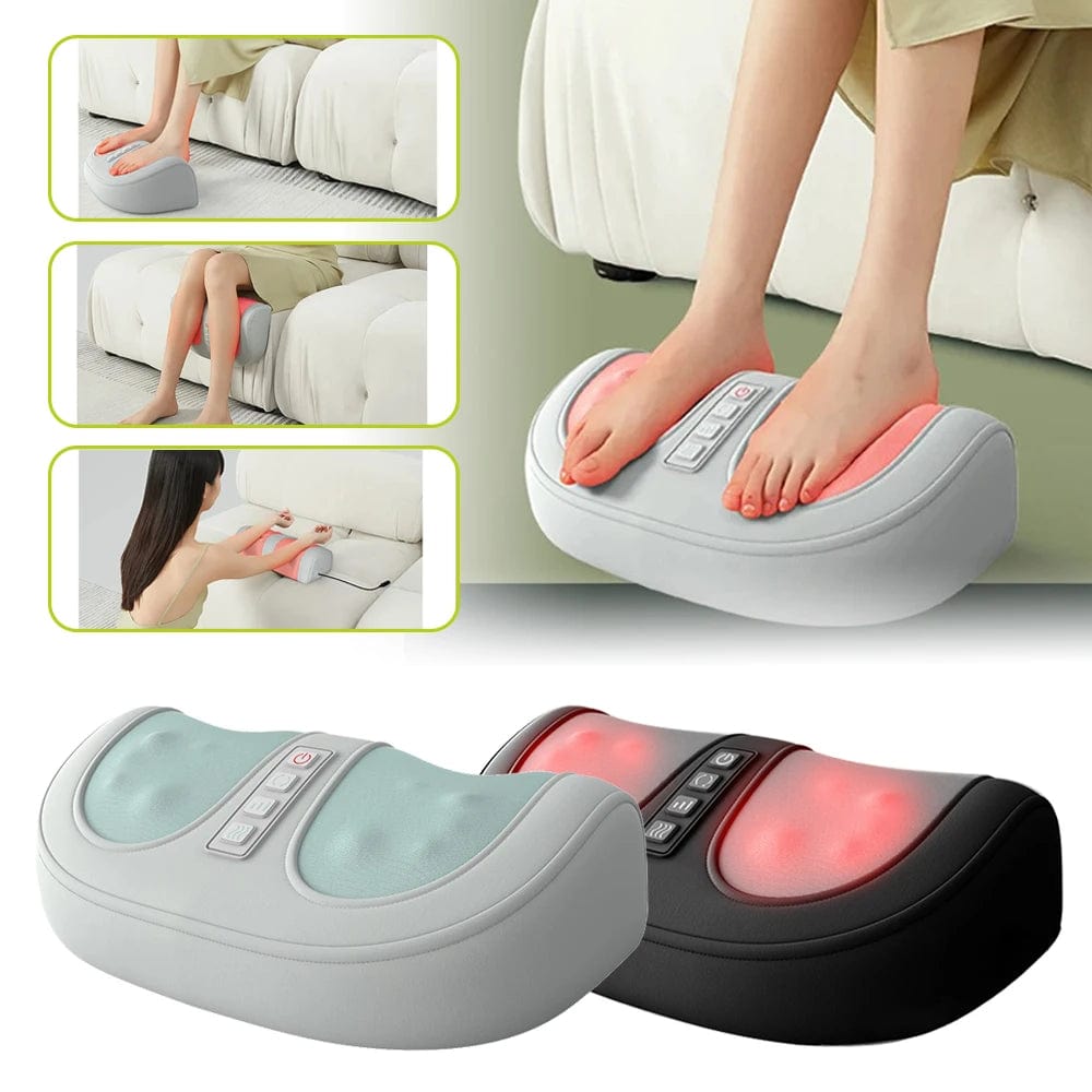 SHOWLU FASHION STORE Electric Foot Massager Mini Feet Machine Deep Muscles Heating Therapy Relief Fatigue Calf Shiatsu Kneading Roller Vibrator Tools