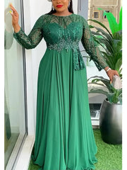 SHOWLU FASHION STORE Elegant African Dresses for Women 2024 New Africa Clothing Plus Size Turkey Wedding Party Long Dress Dashiki Ankara Outfits Robe