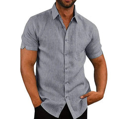  Showlu Fashion Store Elegant Summer Linen Shirt for Men