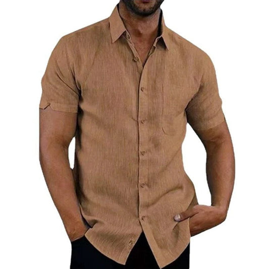  Showlu Fashion Store Elegant Summer Linen Shirt for Men