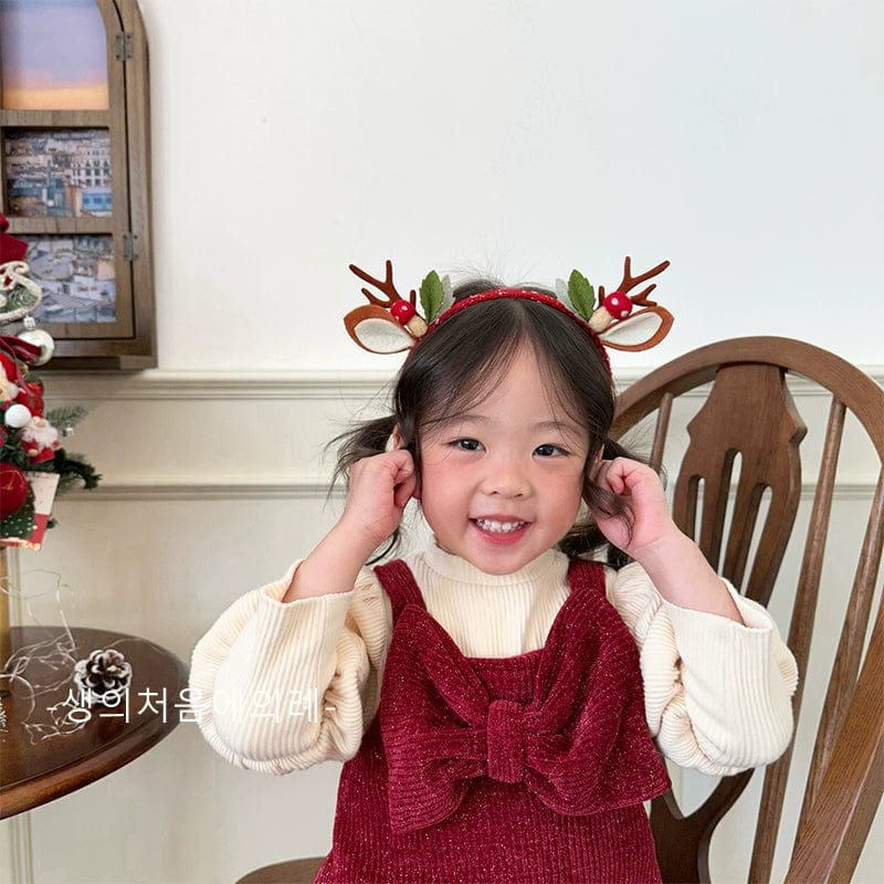  Showlu Fashion Store Elk Horn Cute Baby Holiday Atmosphere Girls' Hairband