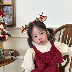  Showlu Fashion Store Elk Horn Cute Baby Holiday Atmosphere Girls' Hairband