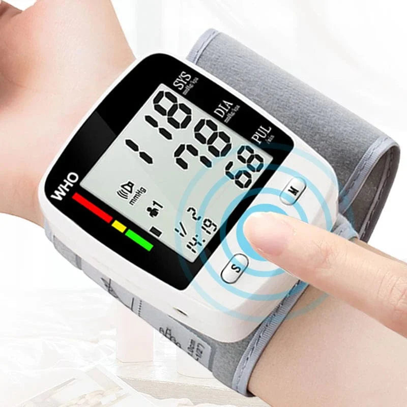 TAKROL Rechargeable Wrist Blood Pressure Monitor with digital LCD display and memory from SHOWLU FASHION STORE