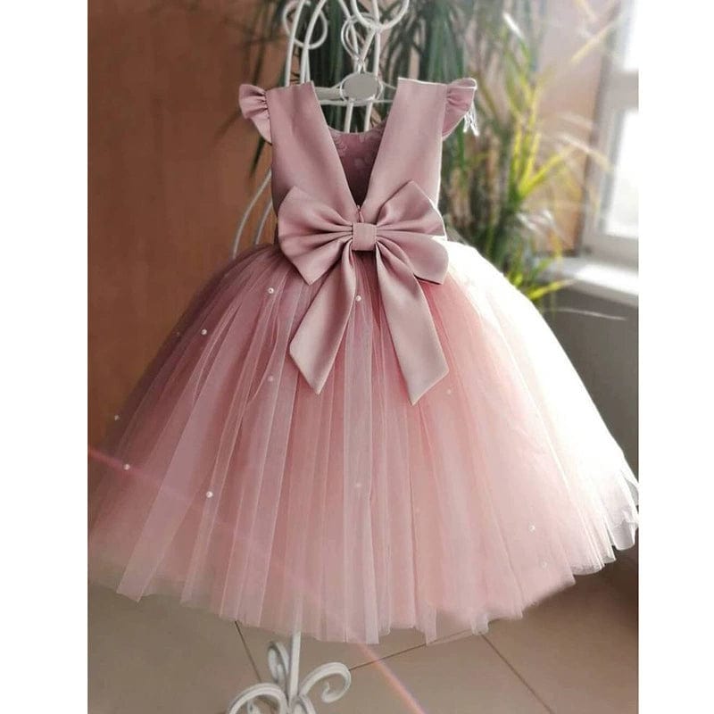  Showlu Fashion Store European and American-Style Pink Children's Piano Performance Princess Dress