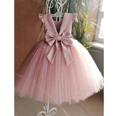  Showlu Fashion Store European and American-Style Pink Children's Piano Performance Princess Dress