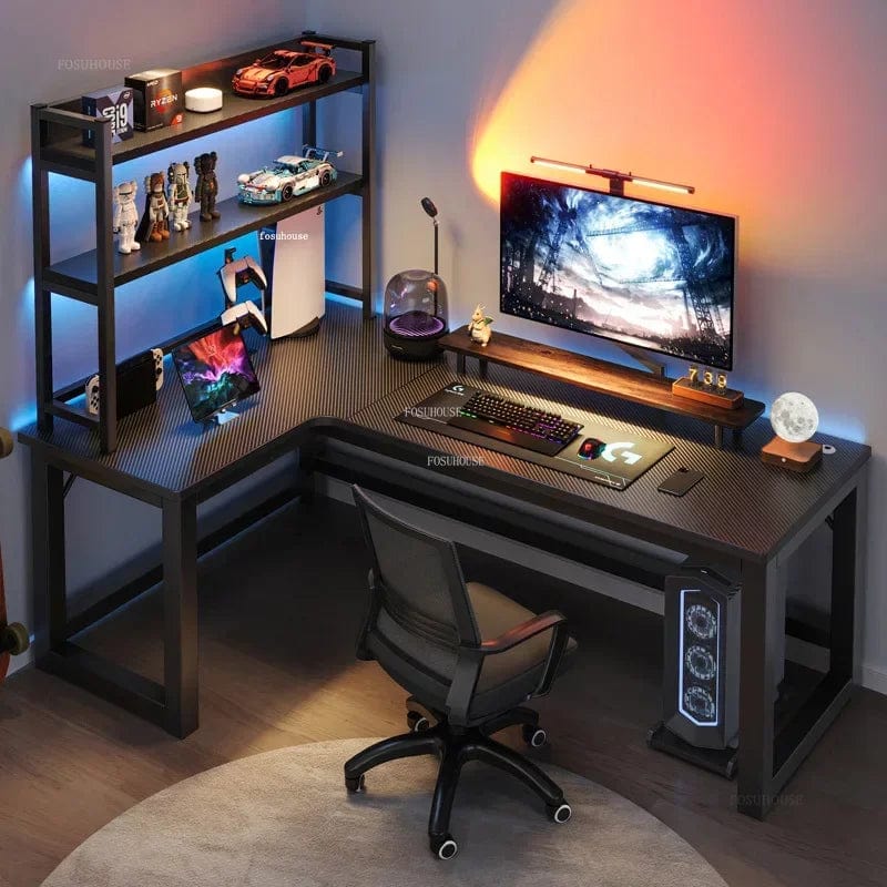 SHOWLU FASHION STORE European Rental Room Desktop Computer Desks Creative Bedroom Furniture Corner PC Desk Durable Home Study L-shaped Office Table