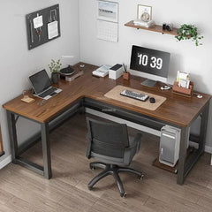 SHOWLU FASHION STORE European Rental Room Desktop Computer Desks Creative Bedroom Furniture Corner PC Desk Durable Home Study L-shaped Office Table