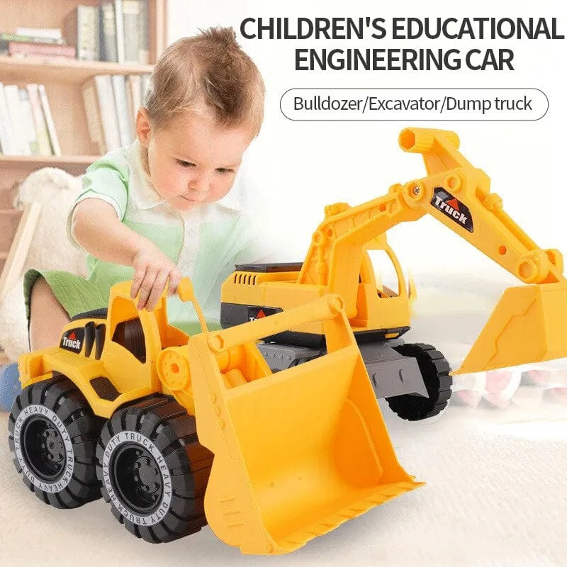  Showlu Fashion Store excavator Excavator Dump Truck Model Toy Engineering Vehicle Set .Construction Fleet Toddler Early Education Construction Vehicles Toys