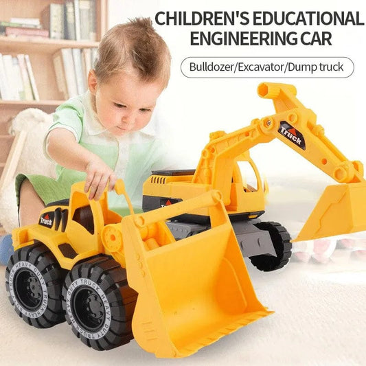  Showlu Fashion Store excavator Excavator Dump Truck Model Toy Engineering Vehicle Set .Construction Fleet Toddler Early Education Construction Vehicles Toys