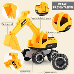  Showlu Fashion Store excavator Excavator Dump Truck Model Toy Engineering Vehicle Set .Construction Fleet Toddler Early Education Construction Vehicles Toys