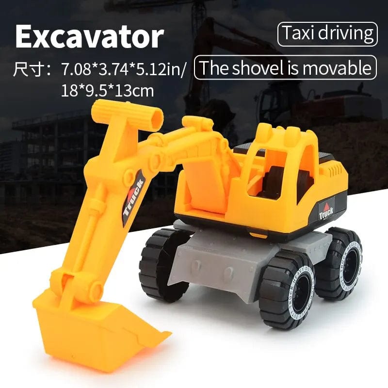  Showlu Fashion Store excavator Excavator Dump Truck Model Toy Engineering Vehicle Set .Construction Fleet Toddler Early Education Construction Vehicles Toys