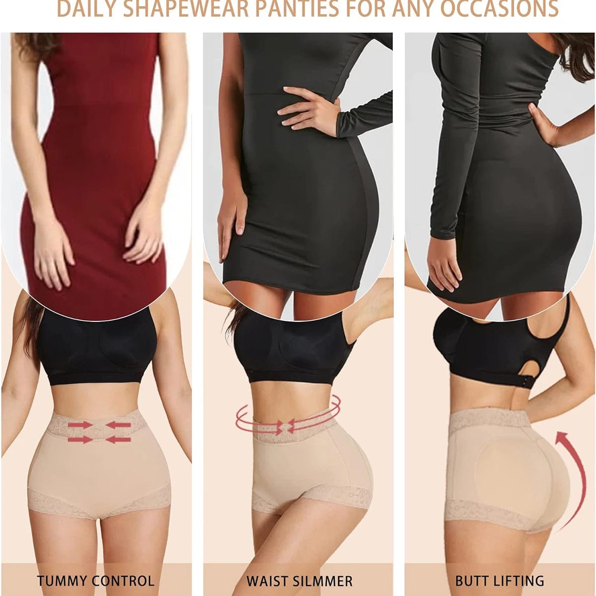  Showlu Fashion Store Fajas Colombianas Shapewear Women Butt Lifter Tummy Control Panty Slimming Underwear Belly Slimming Sheath Flat Belly Girdle