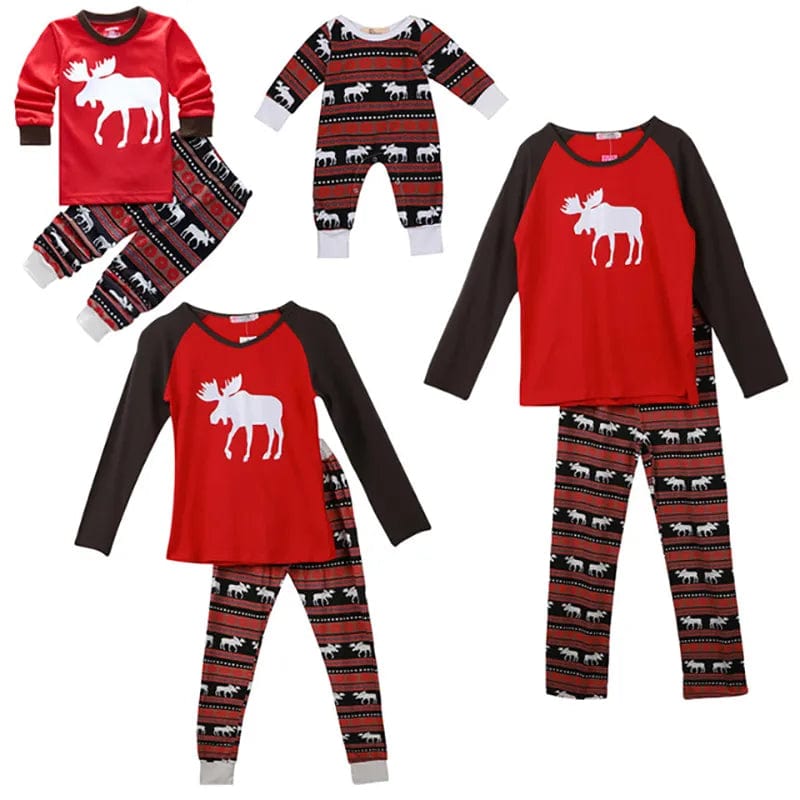  Showlu Fashion Store Family Christmas Pajamas Set Warm Adult Kids Girls Boy Mommy Sleepwear Mother Daughter Clothes Matching Family Outfits