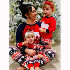  Showlu Fashion Store Family Christmas Pajamas Set Warm Adult Kids Girls Boy Mommy Sleepwear Mother Daughter Clothes Matching Family Outfits