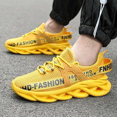 SHOWLU FASHION STORE Fashion Blade Running Shoes Unisex Original Yellow Men's Designer Shoes Summer Casual Sneakers Breathable Women's Sports Shoes