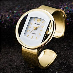  Showlu Fashion Store Fashion Gold Stainless Steel Women's Bracelet Bangle Watches 2023 Trends Luxury Brand Ladies Jewelry Watch Bayan Kol Saati Clock