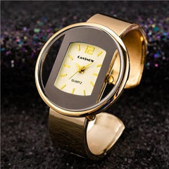  Showlu Fashion Store Fashion Gold Stainless Steel Women's Bracelet Bangle Watches 2023 Trends Luxury Brand Ladies Jewelry Watch Bayan Kol Saati Clock