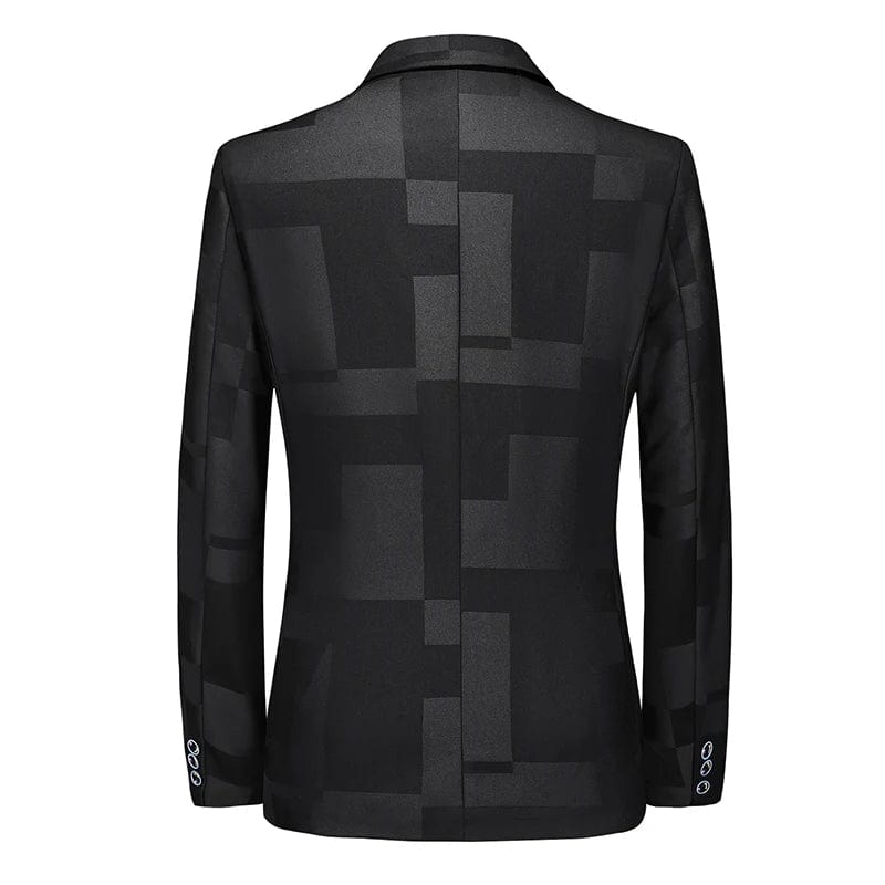  Showlu Fashion Store Fashion New Men's Casual Boutique Business Personalized Printing Slim Fit Blazers Jacket Suit Dress Coat Large Size 6XL