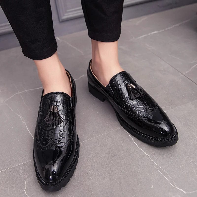  Showlu Fashion Store Fashion Shoe Office Shoes for Men Casual Shoes Breathable Leather Loafers Driving Moccasins Comfortable Slip on 2022 Three Color