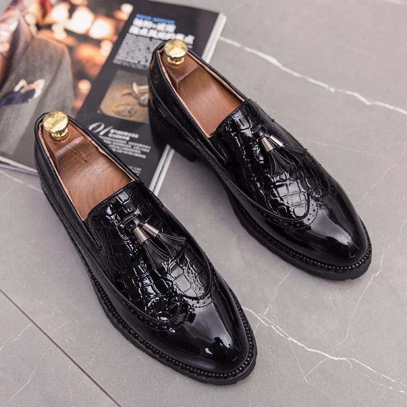  Showlu Fashion Store Fashion Shoe Office Shoes for Men Casual Shoes Breathable Leather Loafers Driving Moccasins Comfortable Slip on 2022 Three Color