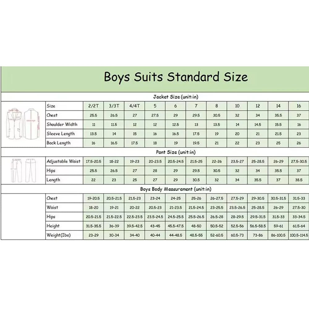 SHOWLU FASHION STORE Fashion Solid Boys Suits Chic Notch Lapel Single Breasted 2 Piece Wedding Party Formal Suit for Boy Slim Blazer with Pants