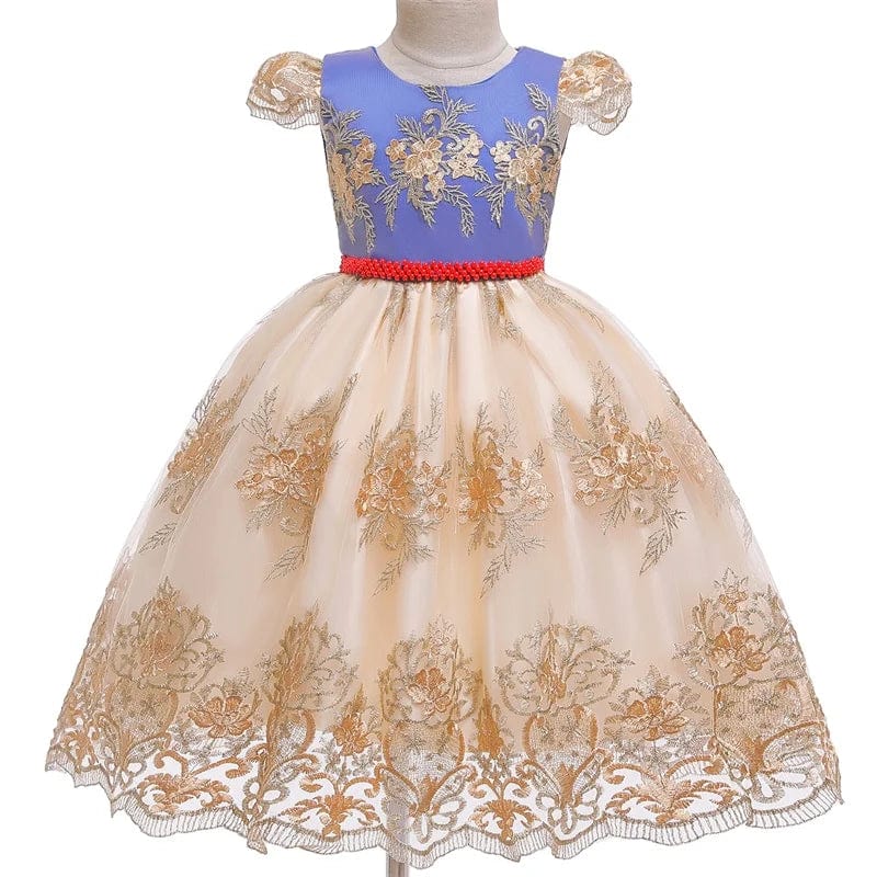  Showlu Fashion Store Figure 3 / 4T New Year Costume Big Bow Kids Girl Wedding Kids Dresses For Girls Princess Party Pageant Formal Dress Prom Girls Christmas Dress