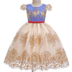  Showlu Fashion Store Figure 3 / 4T New Year Costume Big Bow Kids Girl Wedding Kids Dresses For Girls Princess Party Pageant Formal Dress Prom Girls Christmas Dress