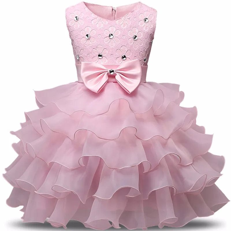  Showlu Fashion Store Figure 8 / 3T Kids Dresses 2023 Girls Clothes Party Princess Vestidos Nina 5 6 7 8 year birthday Dress Girl Christmas Baptism Christening Gown