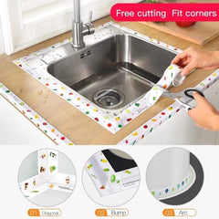  Showlu Fashion Store For Bathroom Kitchen Accessories Shower Bath Sealing Strip Tape Caulk Strip Self Adhesive Waterproof Wall Sticker Sink Edge Tape