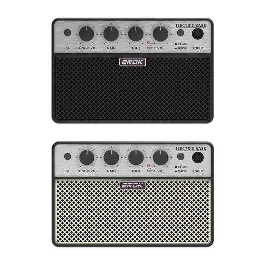  Showlu Fashion Store For Electric Guitar EROK Guitar Portable Amp Bluetooth Electric Guitar Bass Mini Amplifier With Clean/drive Effects Small Speaker Practice Accessory