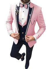  Showlu Fashion Store Foreign Trade Men's Large Size Fancy Suit Set Three-Piece Set Suit with Vest Groom Dress Host Singer Suit