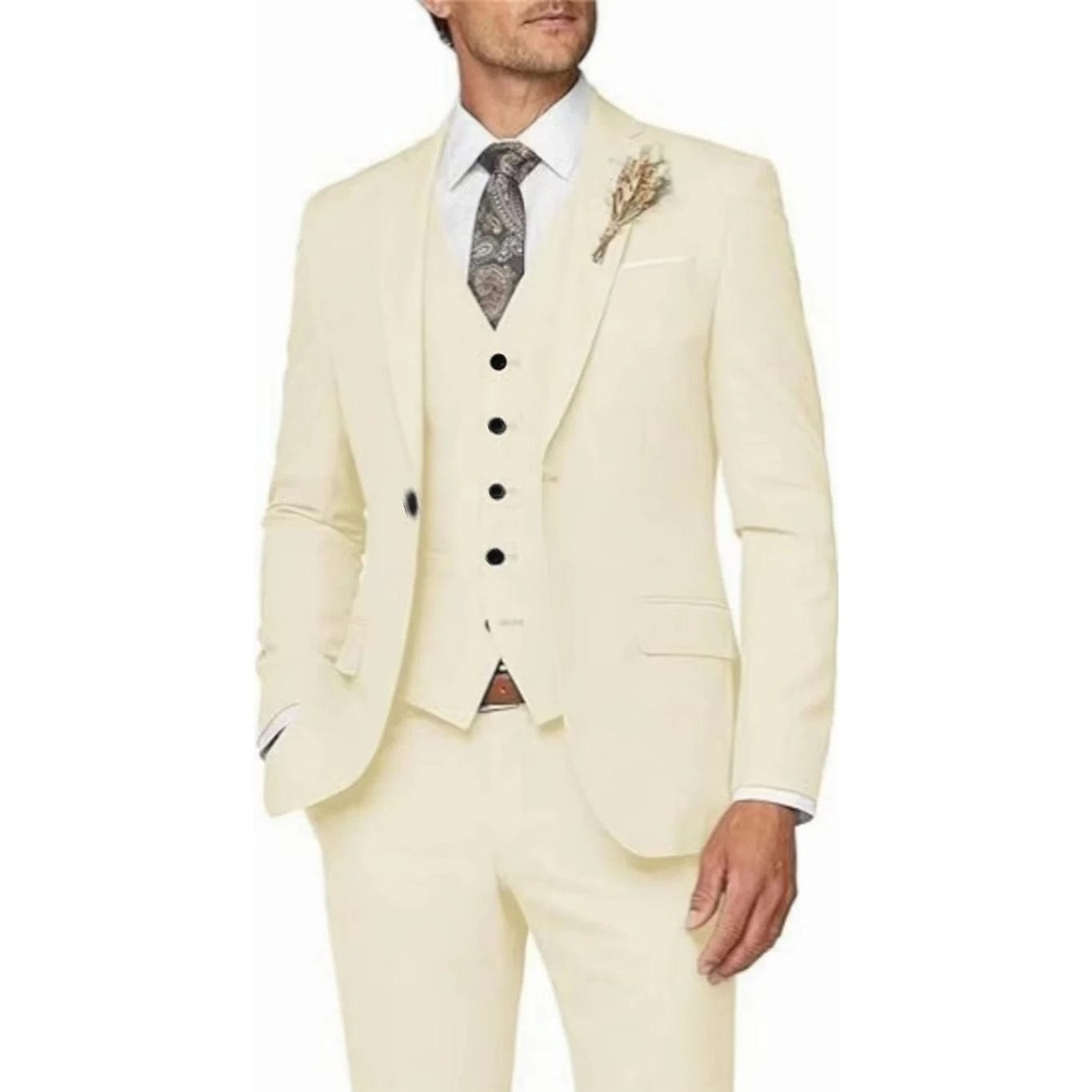 SHOWLU FASHION STORE Formal Men Suits High Quality 2024 Men's Suit 3 Pieces Jacket Vest Pants Elegant Sets Of Clothes For Men Brides Wedding Dresses