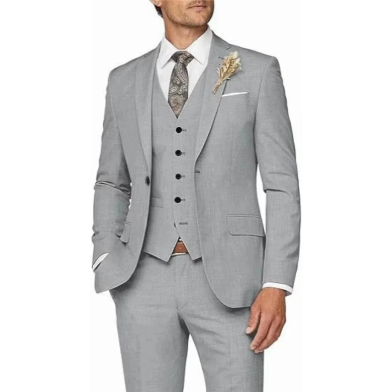 SHOWLU FASHION STORE Formal Men Suits High Quality 2024 Men's Suit 3 Pieces Jacket Vest Pants Elegant Sets Of Clothes For Men Brides Wedding Dresses