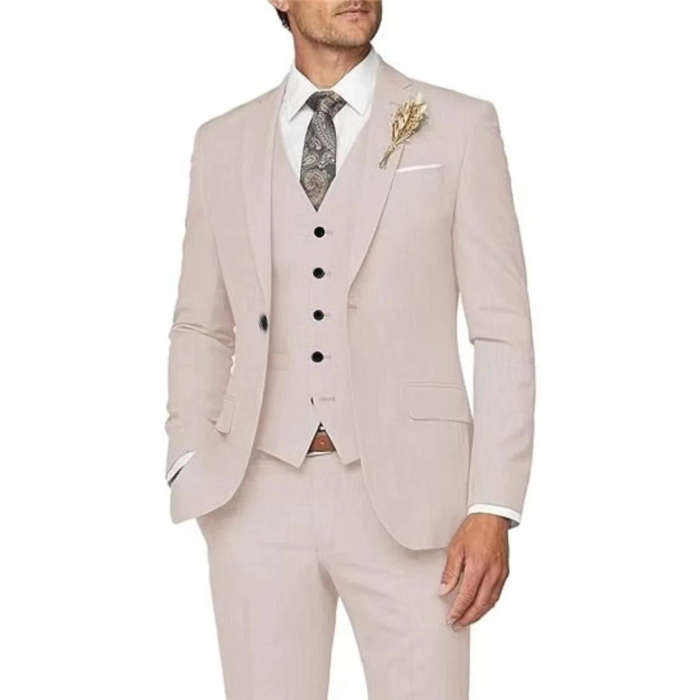 SHOWLU FASHION STORE Formal Men Suits High Quality 2024 Men's Suit 3 Pieces Jacket Vest Pants Elegant Sets Of Clothes For Men Brides Wedding Dresses