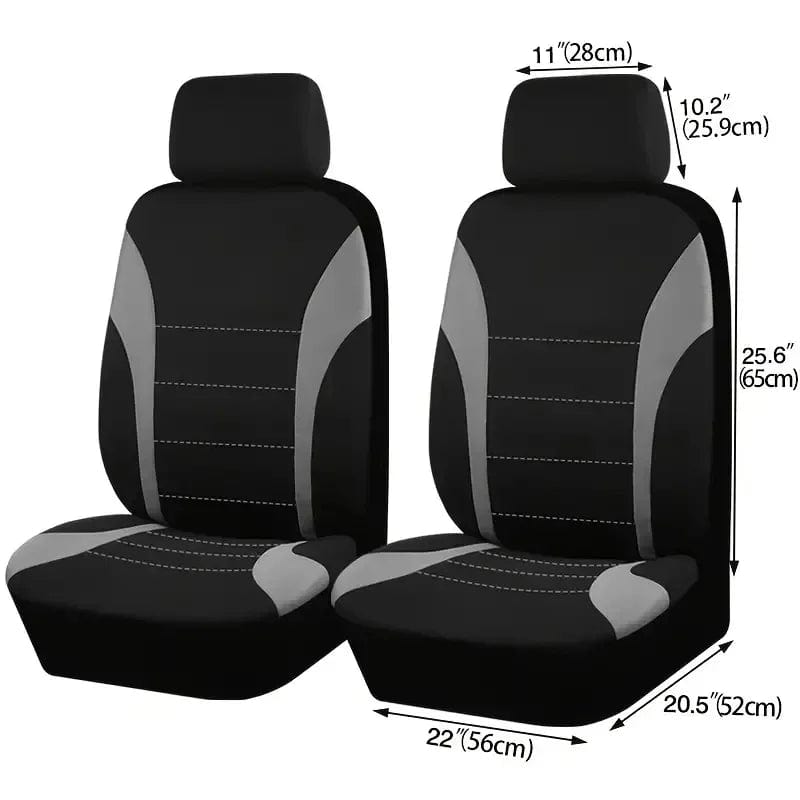  Showlu Fashion Store Four Season Universal Car  Front/Rear Seat Cover Polyester Fabric Protect Seat Covers Safe Truck Van SUV Seat Protecto Accessory