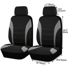  Showlu Fashion Store Four Season Universal Car  Front/Rear Seat Cover Polyester Fabric Protect Seat Covers Safe Truck Van SUV Seat Protecto Accessory