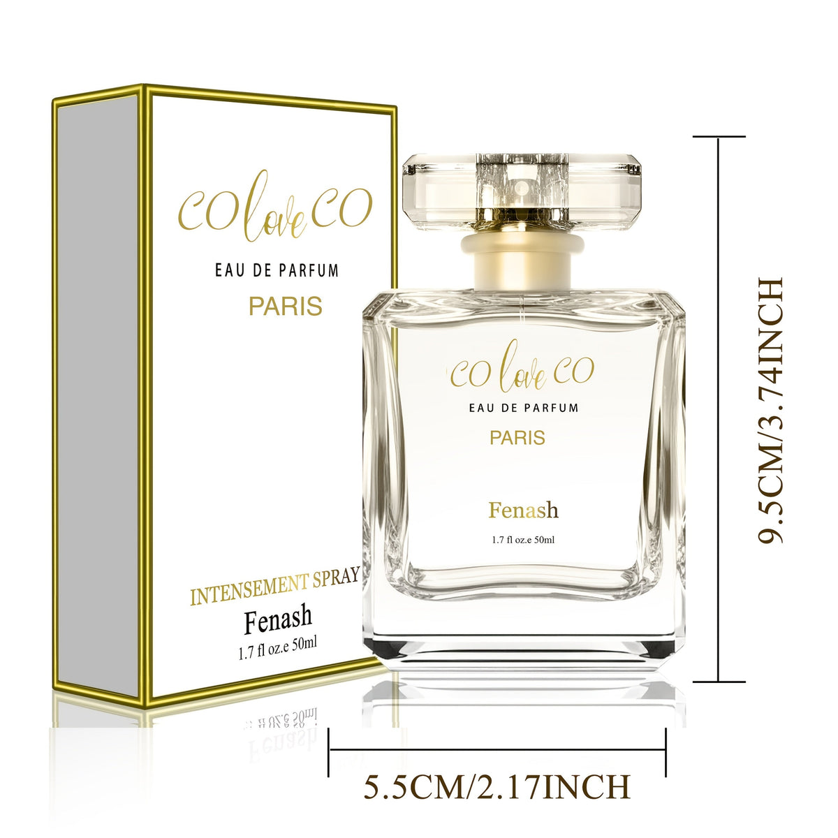 CoCoLove Hair Perfume Spray in amber and floral jasmine fragrance for women, shown in a sleek bottle.