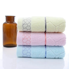 SHOWLU FASHION STORE Geometric Towels Set Comfortable 100% Cotton Bath Thick Cotton Shower Bathroom Home Spa Face Towel Towels For Adults Handtuch