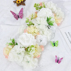 Showlu Fashion Store GHP-001 Artificial Flowers Row Arch DIY Wedding Birthday Party Home rose peony Wall Background Banquet Table Arrangement Decoration