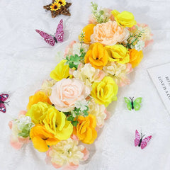 Showlu Fashion Store GHP-009 Artificial Flowers Row Arch DIY Wedding Birthday Party Home rose peony Wall Background Banquet Table Arrangement Decoration