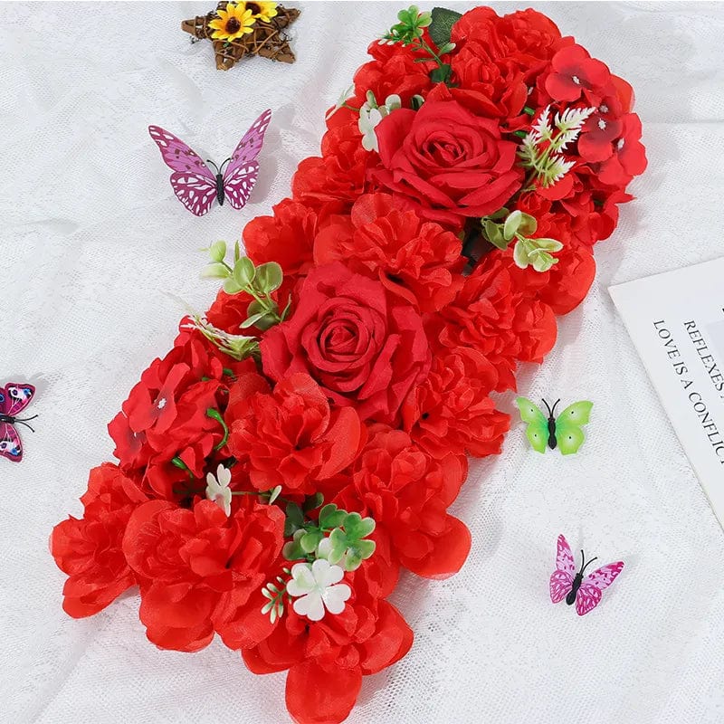 Showlu Fashion Store GHP-018 Artificial Flowers Row Arch DIY Wedding Birthday Party Home rose peony Wall Background Banquet Table Arrangement Decoration